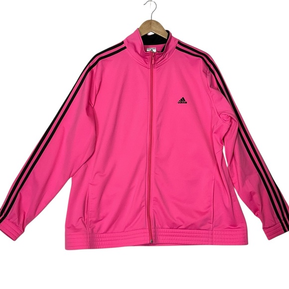 adidas Other - Adidas Black and Pink Performance Jacket with Stand-Up Collar